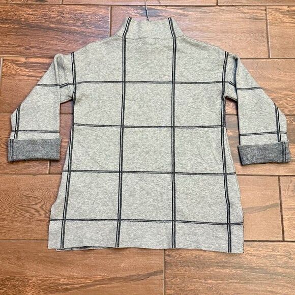Tahari Windowpane Mock Neck Sweater Sz S - Picture 2 of 7